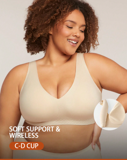 Sujetador Plus Dream Curve 2ndSkin Nude sin aros, sin costuras,  con escote pronunciado 2XL